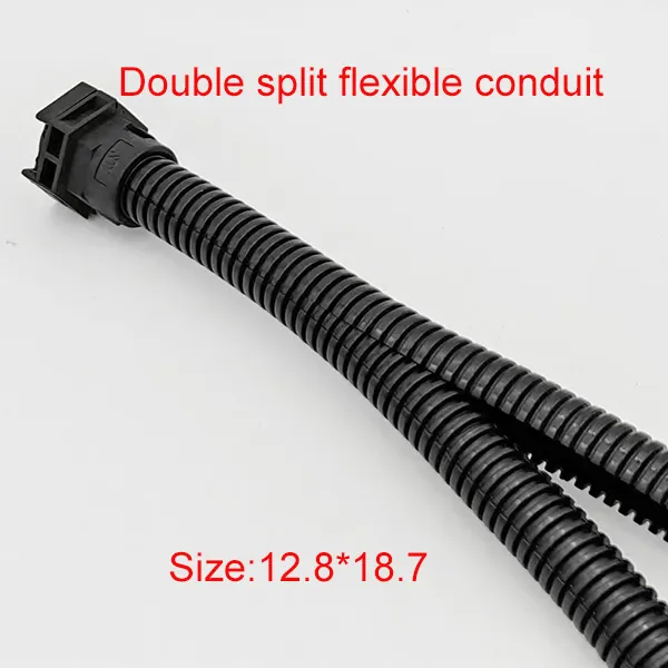 Double Split Flexible Corrugated Tube PP-V0-Ad20 (12.8*18.7mm)