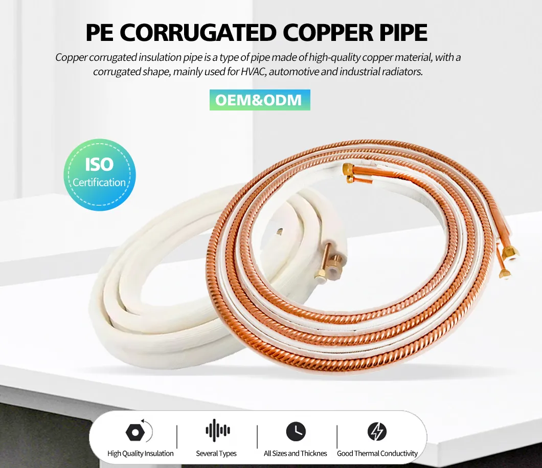 Double-Wall Corrugated PE Pipe Recyclable Pipe Polyethylene Corrugated Drainage Pipe PE Corrugated Copper Pipe