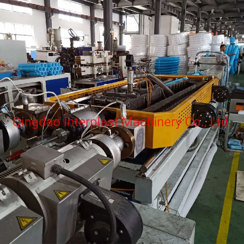 PP HDPE PE PVC Double Wall Corrugation Corrugated Hose Tube Plastic Pipe Extruder Machine/Vacuum Dwc Corrugated Pipe Corrugator