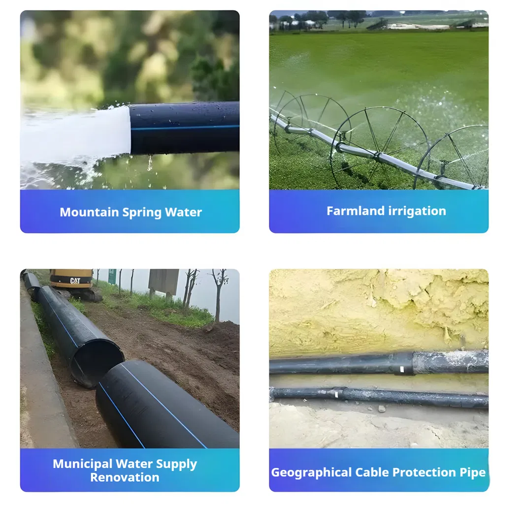 Hot Sale High Quality PE100 Grade HDPE Pipe Agricultural Dirp Irrigation Pipe HDPE Pipe for Water Supply