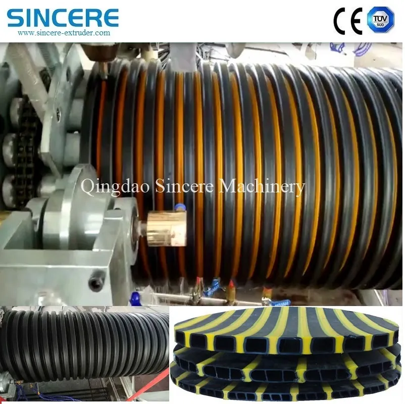 Plastic PE/PP Spiral Winding Corrugated Sewerage Pipe Extrusion Extruder Production Machine Line