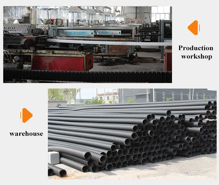 HDPE Corrugated Drainage Pipe Used Under Driveway