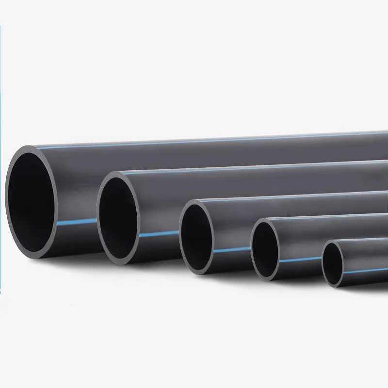 HDPE Drainage Pipe 50mm-315mm High Pressure Polyethylene Tube 400mm PE Tube 6mm Thickness 3" Bu