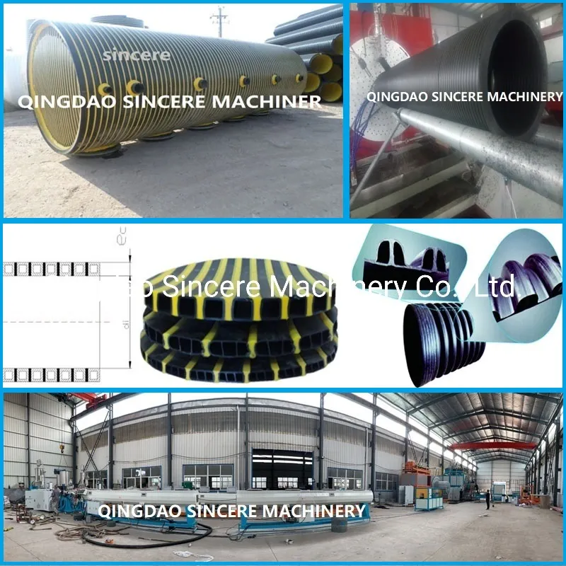 Plastic Water Septic Storage Tank Making Machine Double Wall Spiral Winding Corrugated Pipe Extrusion Machine