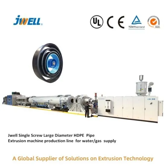 Jwell Plastic Manufacturer Price 80kg-800kg Single Screw Extrusion 16mm-630mm PE HDPE PPR Plastic Tu