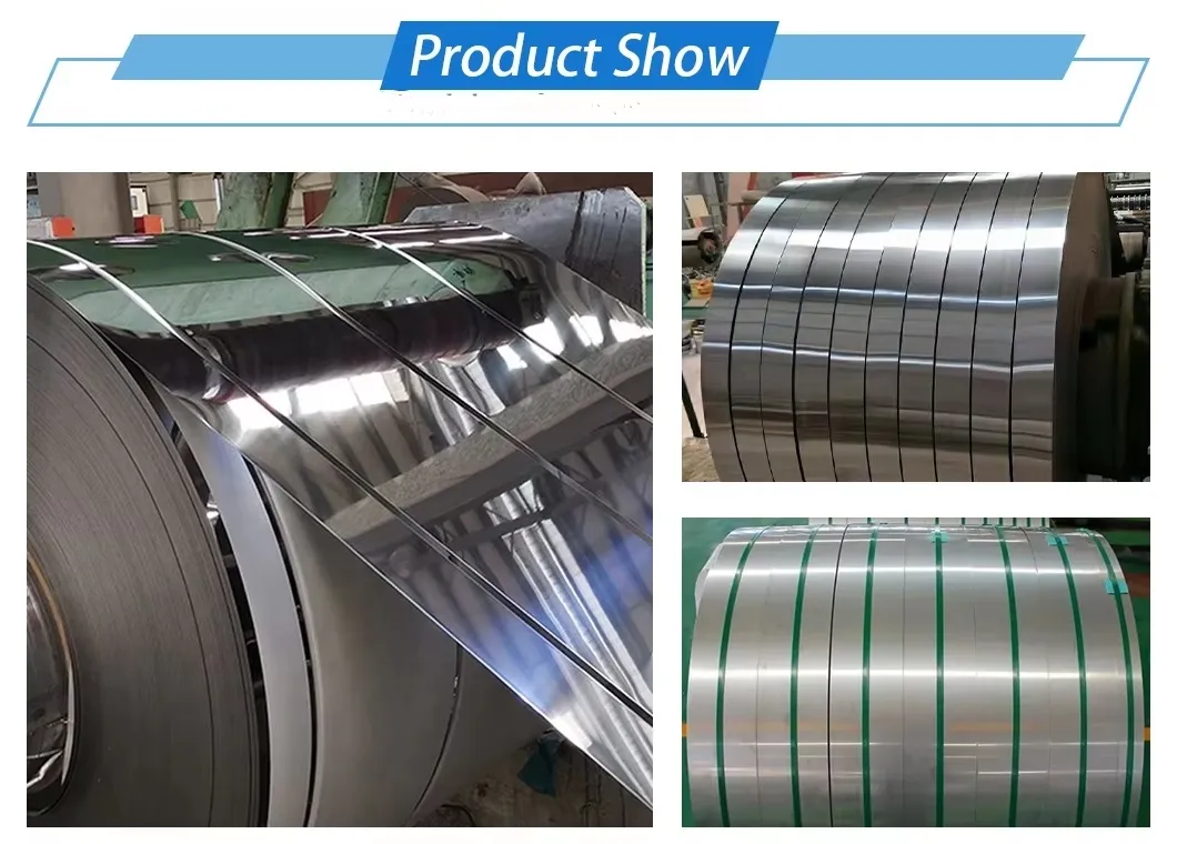 Cold Rolled Strip 201 304 316L 410 430 Stainless Steel Strip Sheet Coils Prices Stainless Steel Coiled Tubing Plate Mill or Trim Edge