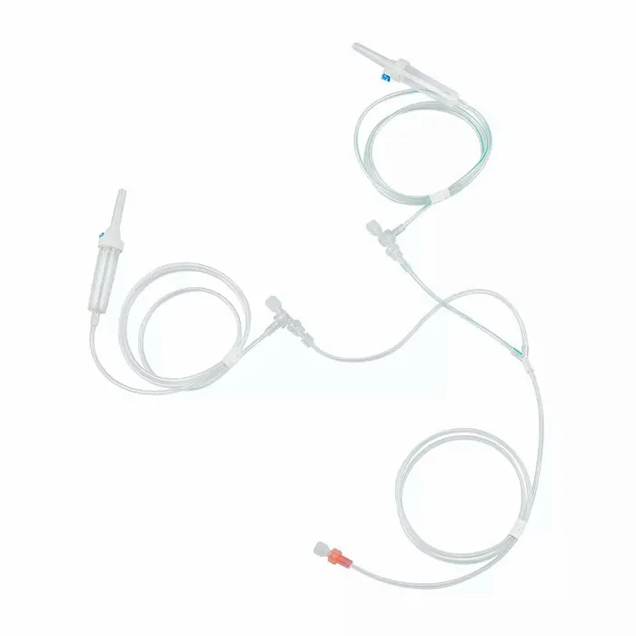 12 Hours Injection System Patient Extension Line Tube Non-Return Check Valve, 150cm 12hours Multiple Use Drip Chamber Pressure Coiled Filling Connecting Tubing