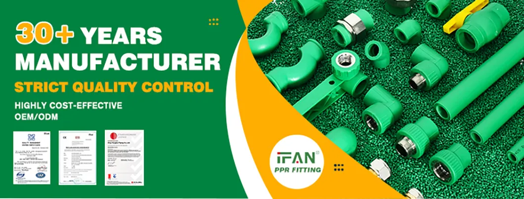 Ifan 20mm 25mm 32mm PPR Pipe Fittings Polypropylene Elbow Coupling PPR Pipes and Fitting