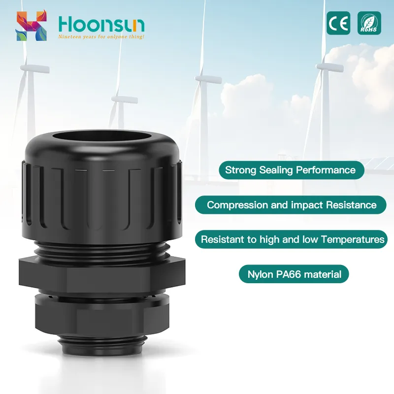Nylon Cable Gland Temperature-Stable Low-Profile UV-Stabilized Thermoplastic Nylon Union for Fl