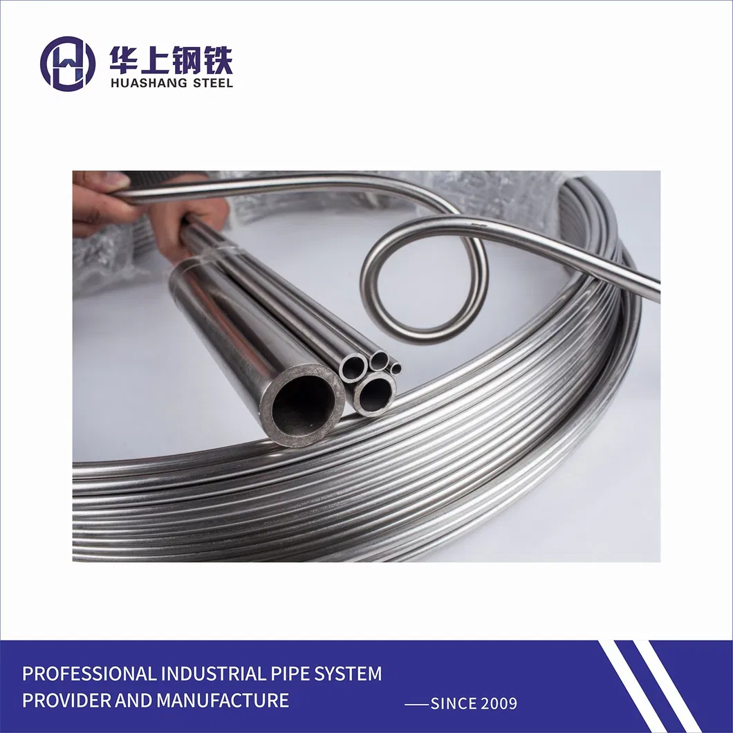 Direct Factory Sale Stainless Steel Coiled Tubing ASTM SS316 304 201 321 318 Grade