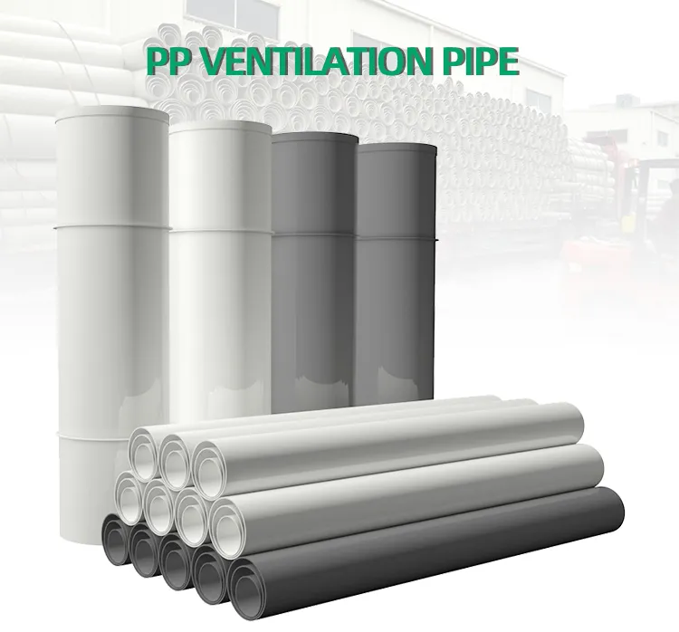 PP Polypropylene 200mm Plastic Ducting Pipe