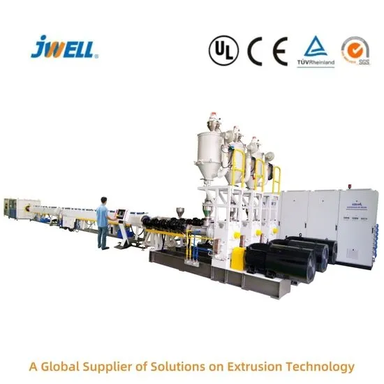 Jwell Plastic Manufacturer Price 80kg-800kg Single Screw Extrusion 16mm-630mm PE HDPE PPR Plastic Tu