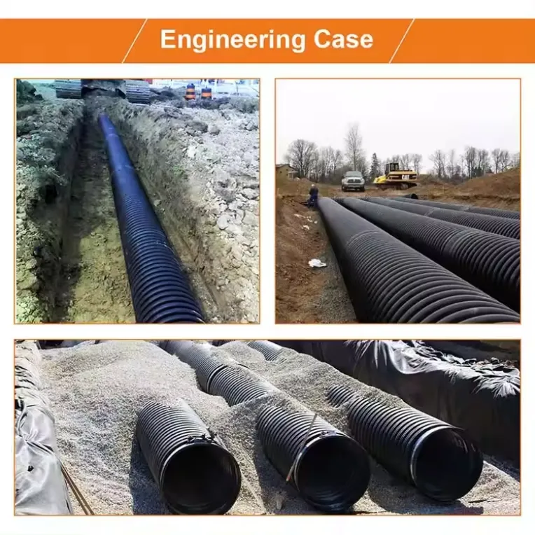 Sn4, Sn8, Sn16, 18-Inch HDPE Double-Wall Corrugated PE Drainage Pipe, Dwc HDPE Plastic Culvert, Plastic Pipe, Corrugated Pipe