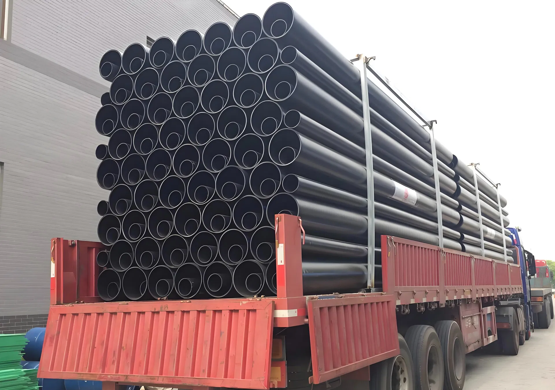 Blue Stripe HDPE Water Pipe Orange Stripe HDPE Pipe Tubes for Gas Transportation
