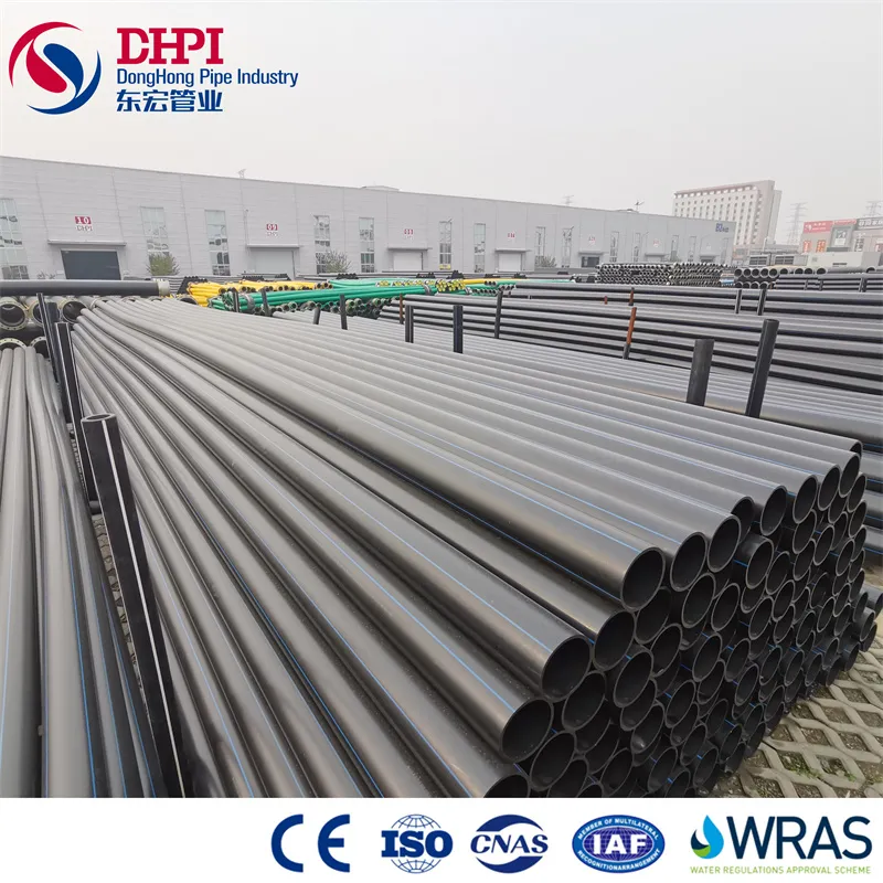 Dhpi Brand HDPE Pipe Black Plastic Pipe PE100 PE80 PE4710 for Irrigation Water Supply and Drainage w