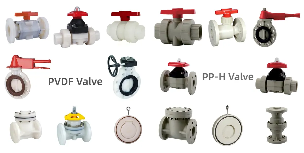 Swing Check Valve Plastic PVDF/Pph Flange Type