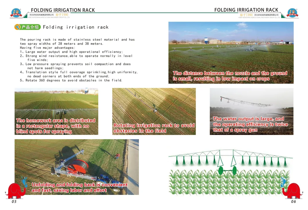 Mobile Hose Reel Irrigation System with Customizable PE Pipe Sizes