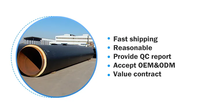 Factory Price Rigid Polyurethane Spraying PE Thermal Insulation Pipe /Natural Gas Transmission Pipelines/Iron Pipes for Conveying Fluids/Tube
