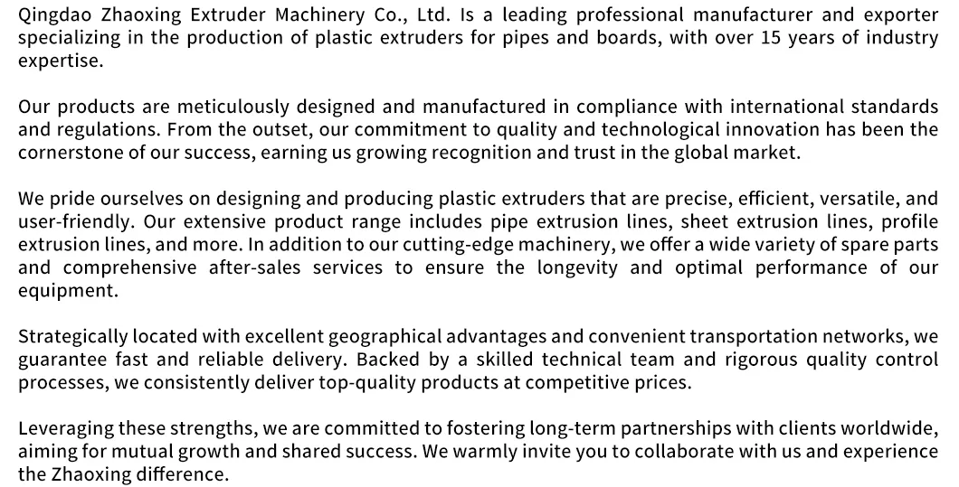 Advanced Extrusion System for Large Diameter Plastic Pipes