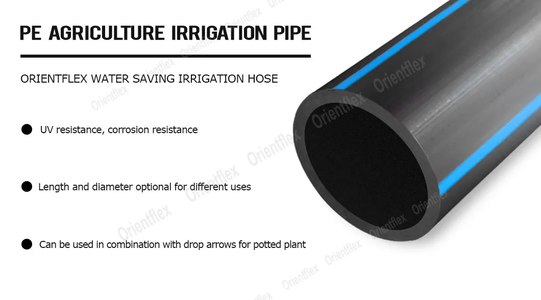 PE80 PE100 Blue Line HDPE Poly Pipe for Water Supply