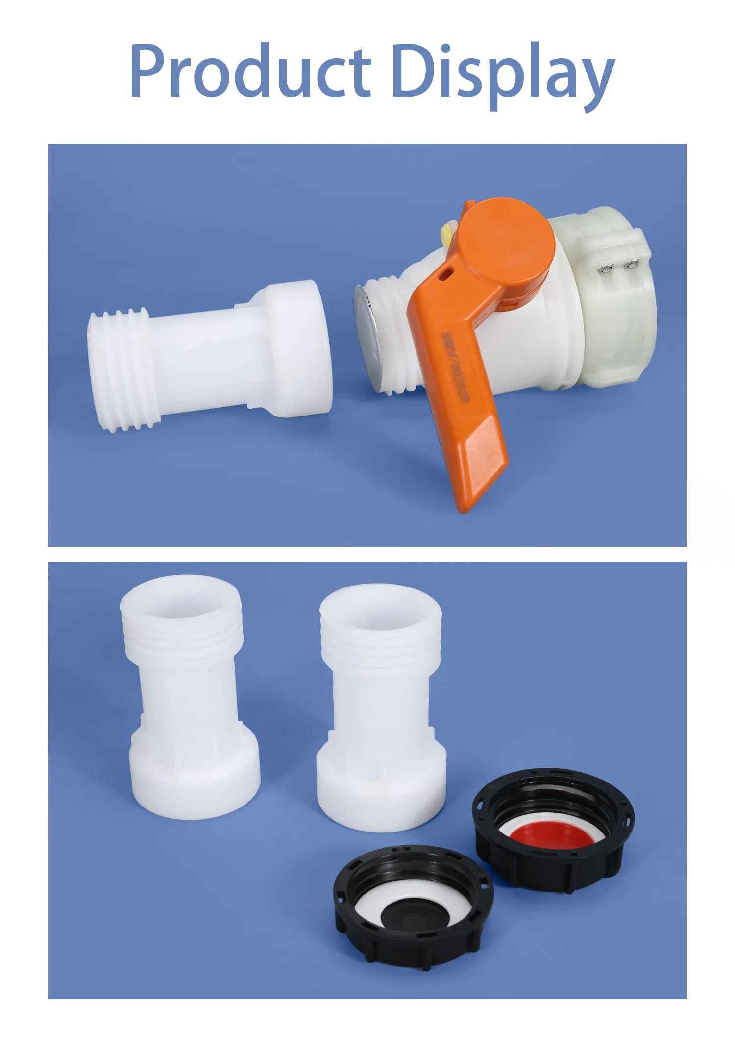 Customizable Round Plastic Extension Pipe with IBC Tote Valve Cap Options