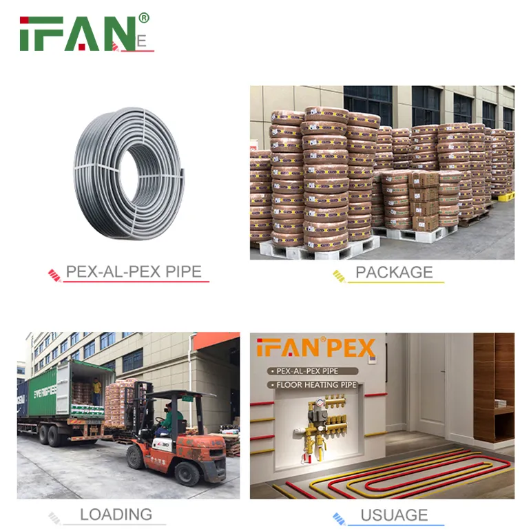 Ifan PE Yellow Pex Gas Line Gas Multilayer Pex Pipe Tube Hose Plumbing Pex Gas Pipe