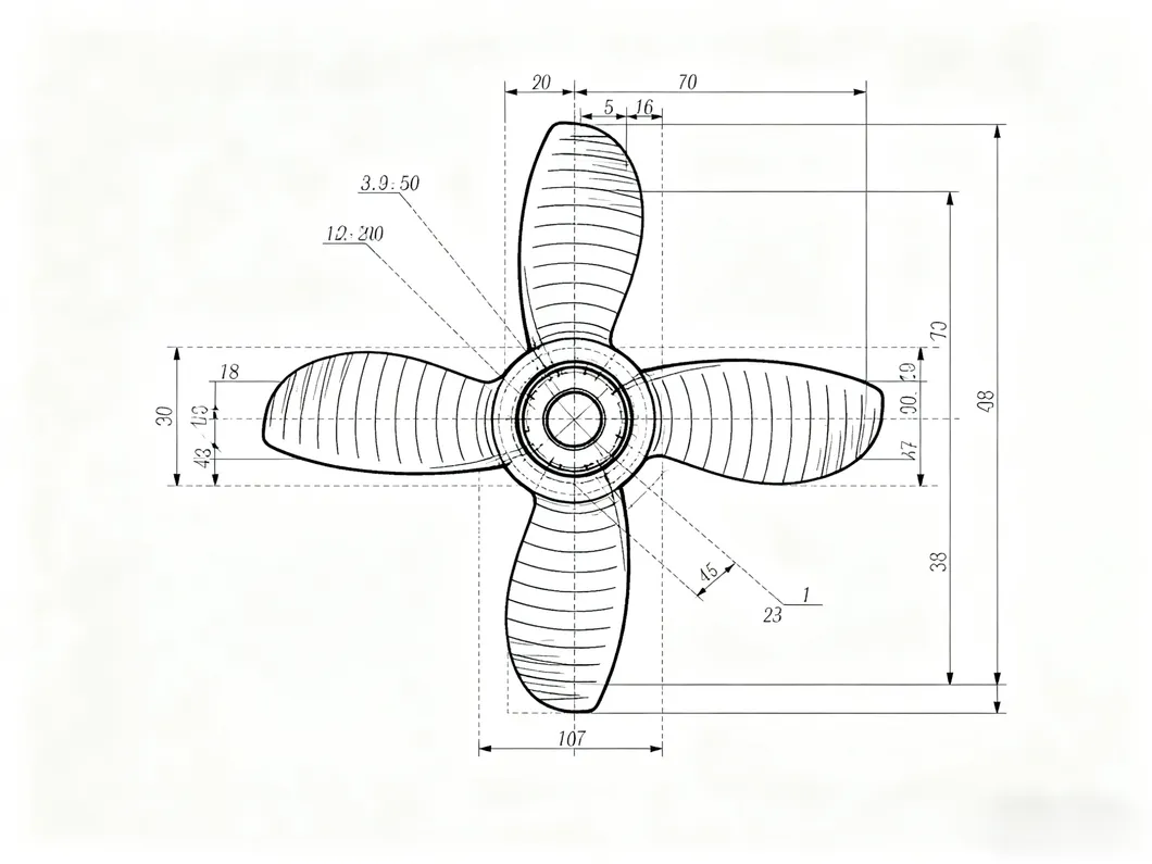 3/4/5/6 Blades Fpp/ CPP Ship Boat Marine Stainless Steel Propeller