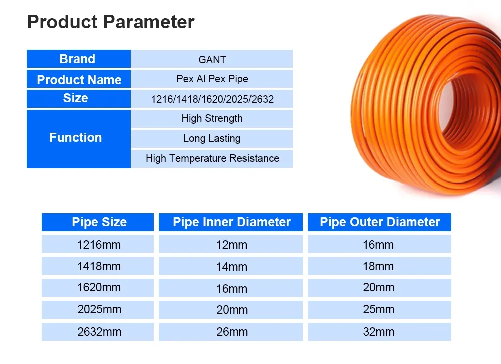Multilayer Overlap Cross-Linked Polyethylene Pex Pipe for with Al Layer