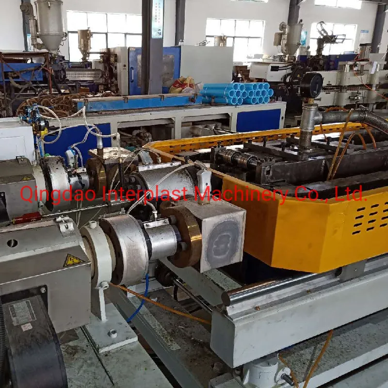 Plastic HDPE 75-200mm Fresh Air Ventilation Double Wall Corrugated Pipe Extrusion Machinery