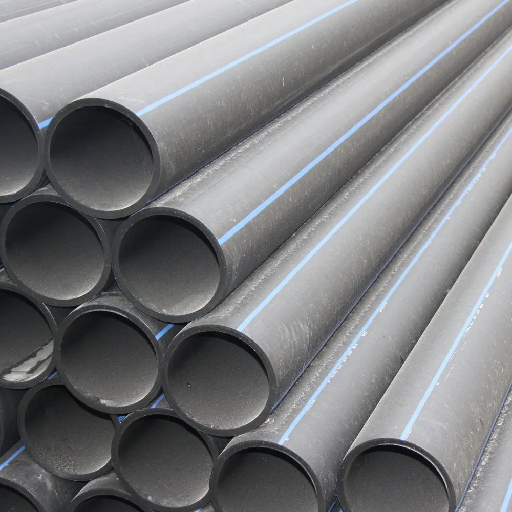 100% PE100 HDPE Polyethylene Pipes for Water Supply From 20mm to 1600mm