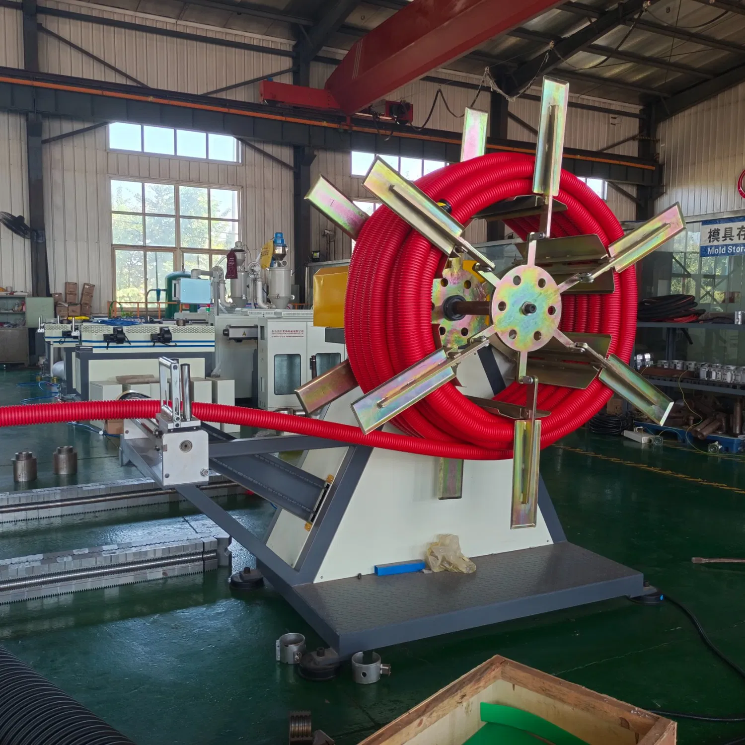 Low Price 40mm-110mm HDPE Dwc Double Wall Corruagted Pipe Extruder Making Machine