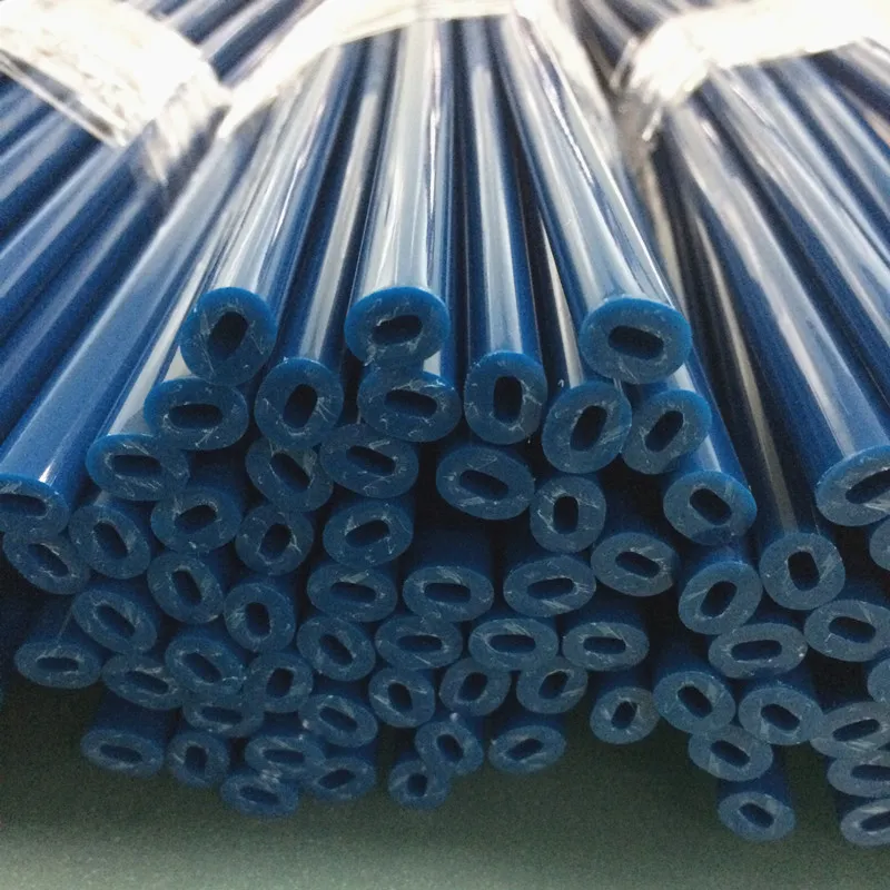 Oval Shape Extruded Double Rows Plastic Tube