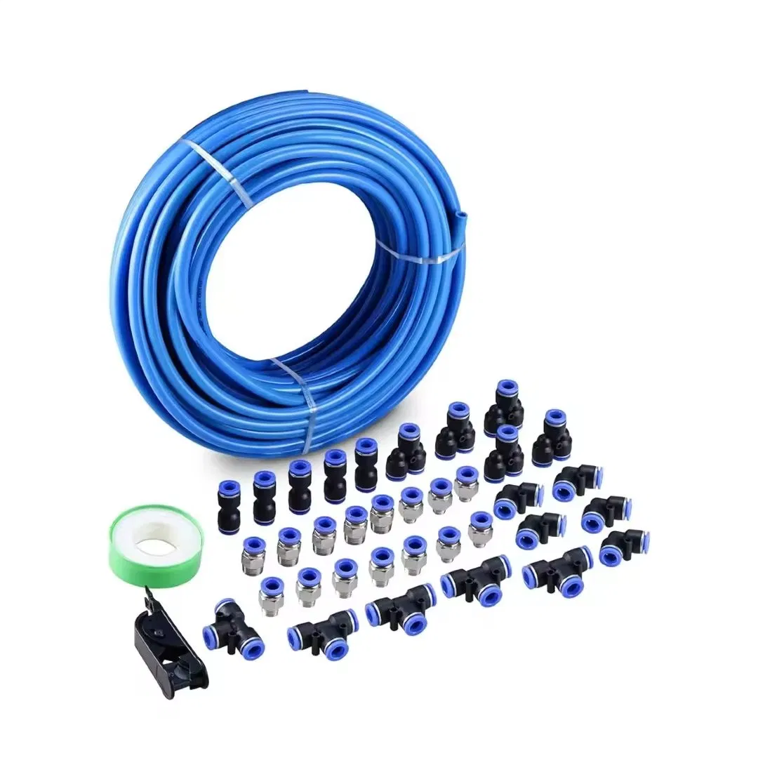 PU PE PA Spiral Pneumatic Tubing 6.5mm X 10mm Coiled Tube for Air Gun and Automation Tools