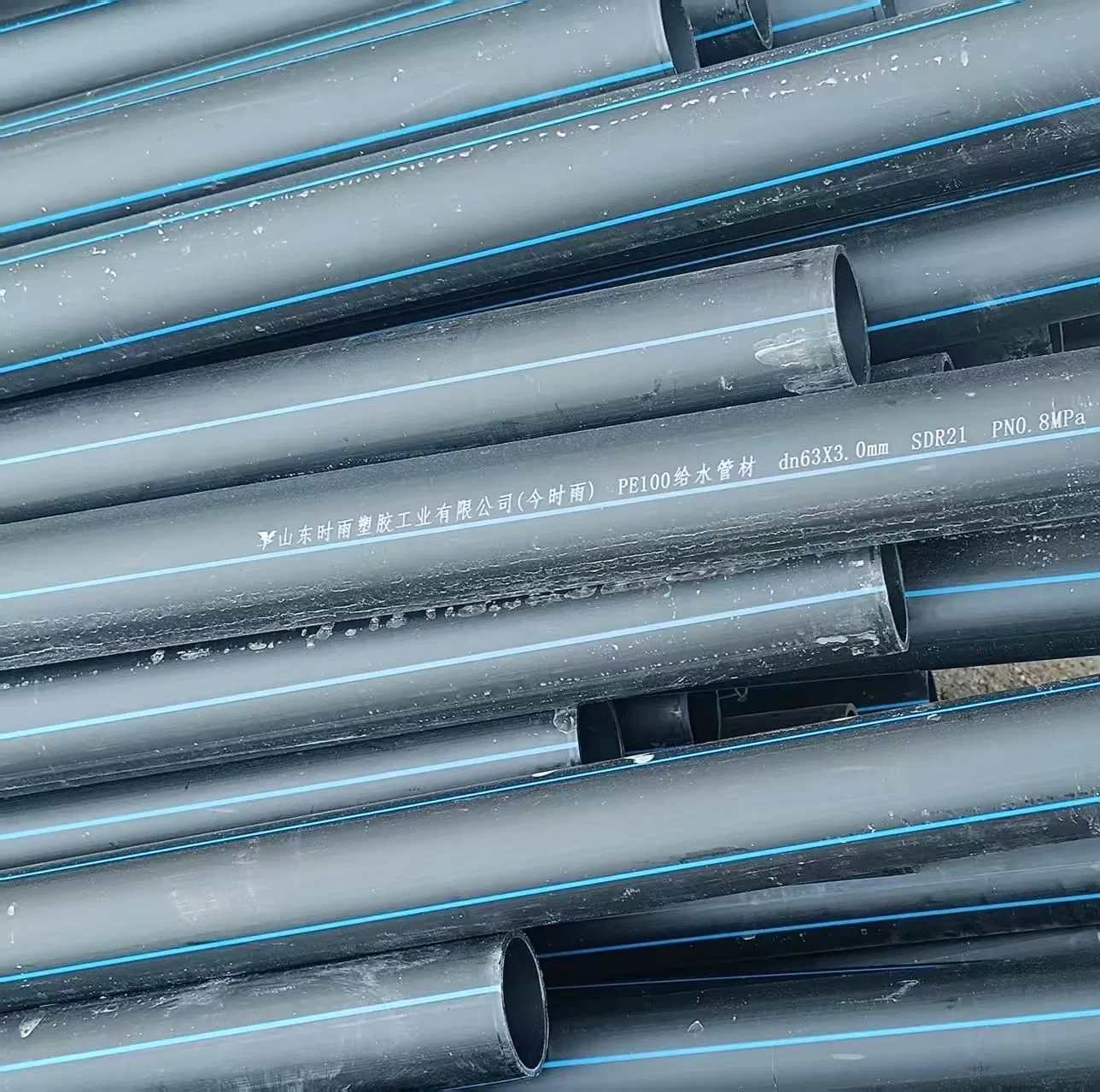 Plastic Tubes PE100 Irrigation Drainage Dredging Water Pipe Price 110mm 160mm HDPE Pipe for Water Su