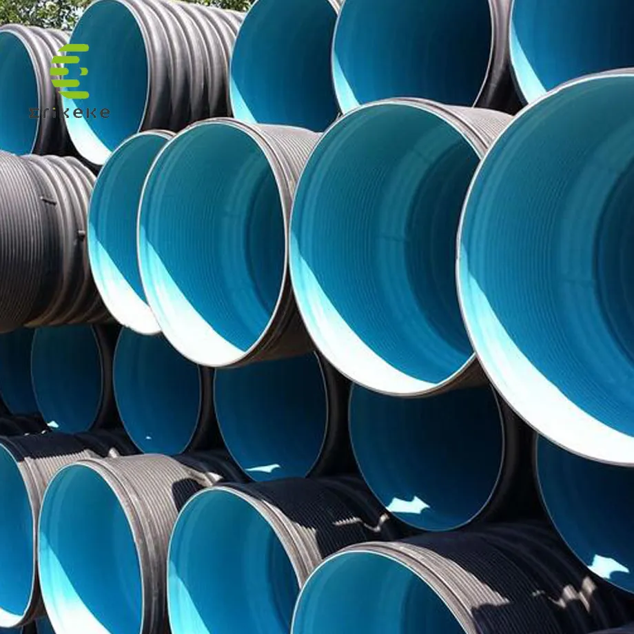 Hot Selling Wholesale Large Diameter PE Material Corrugated Exhaust Pipe 9 Inch HDPE Double Wall Cor