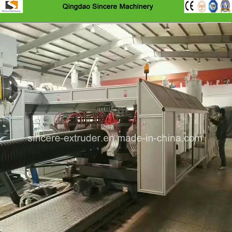 HDPE PP Double Walled Corrugated Water Drainage Pipe Production Line