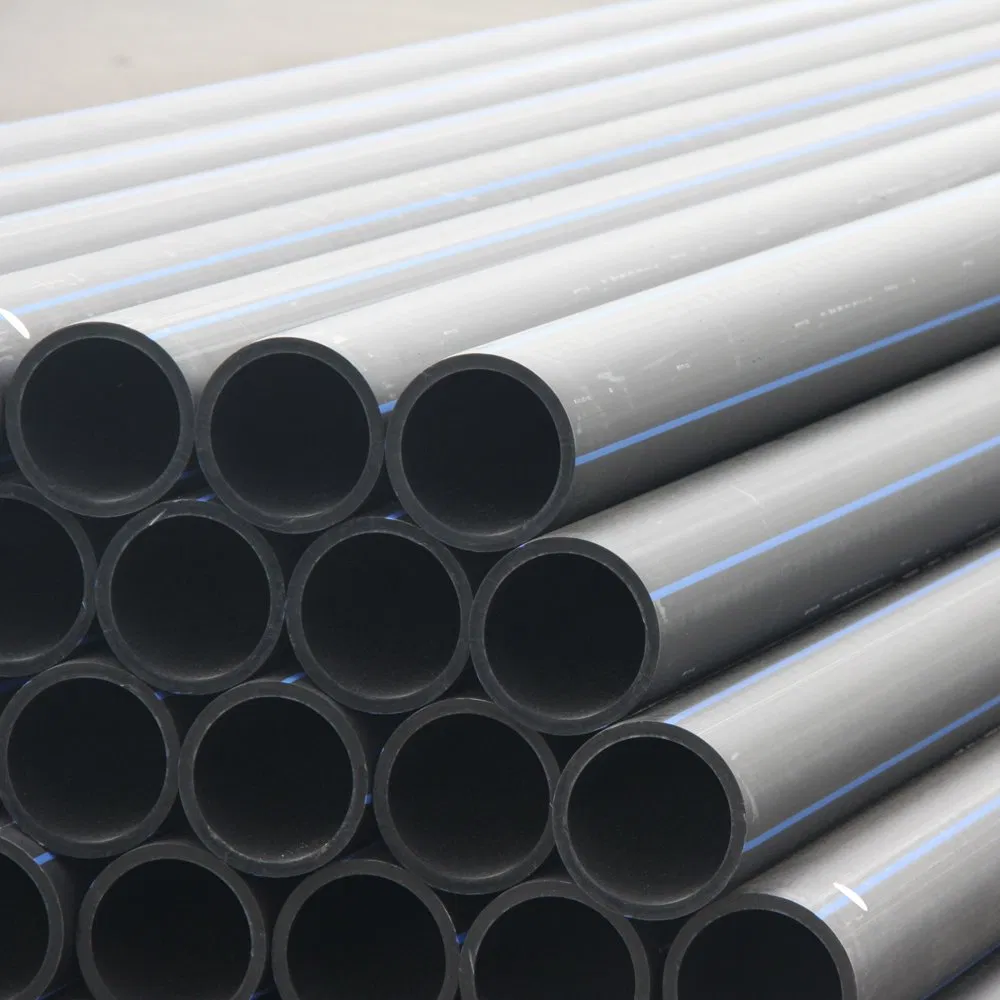 100% PE100 HDPE Polyethylene Pipes for Water Supply From 20mm to 1600mm