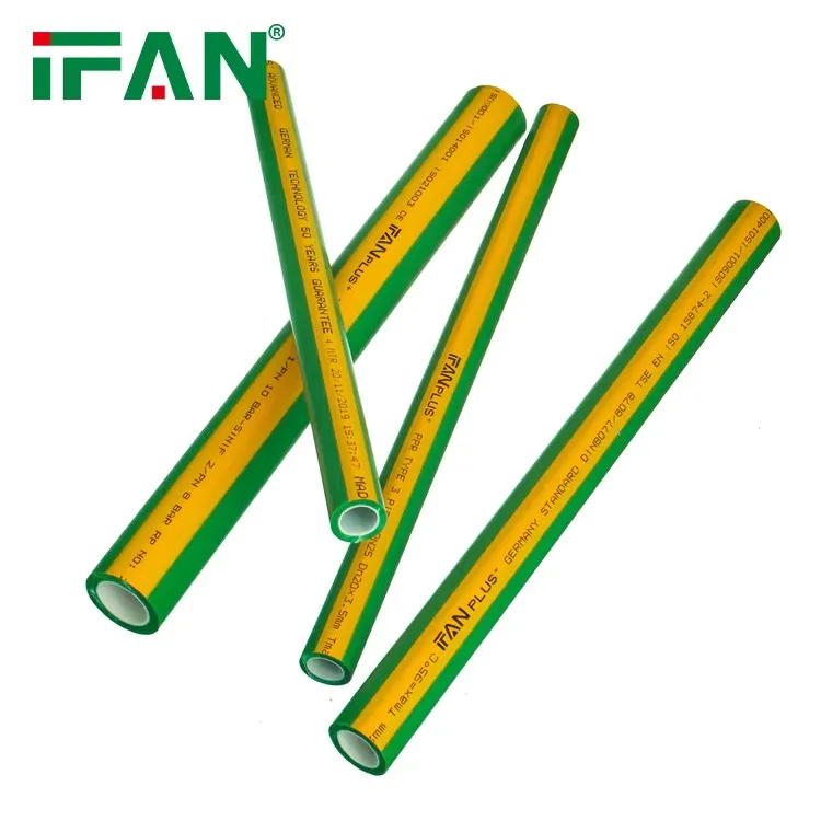 Ifan China Factory Pn 20 Hot Water Pipe Direct Supply Best Quality Pn16 Pn25 PPR Green White Pipe PP