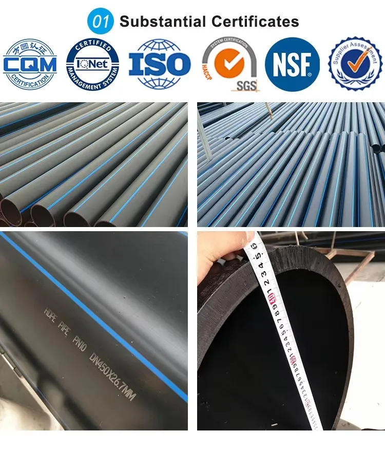 DN20-DN1200 PE100 Plastic Water Pipe HDPE Pipe