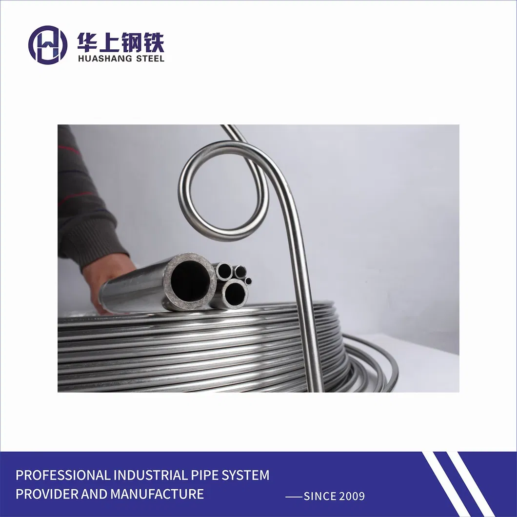 Stainless Steel Coiled Tubing ASTM A269/A789. A249 304 316L 2205 Grade