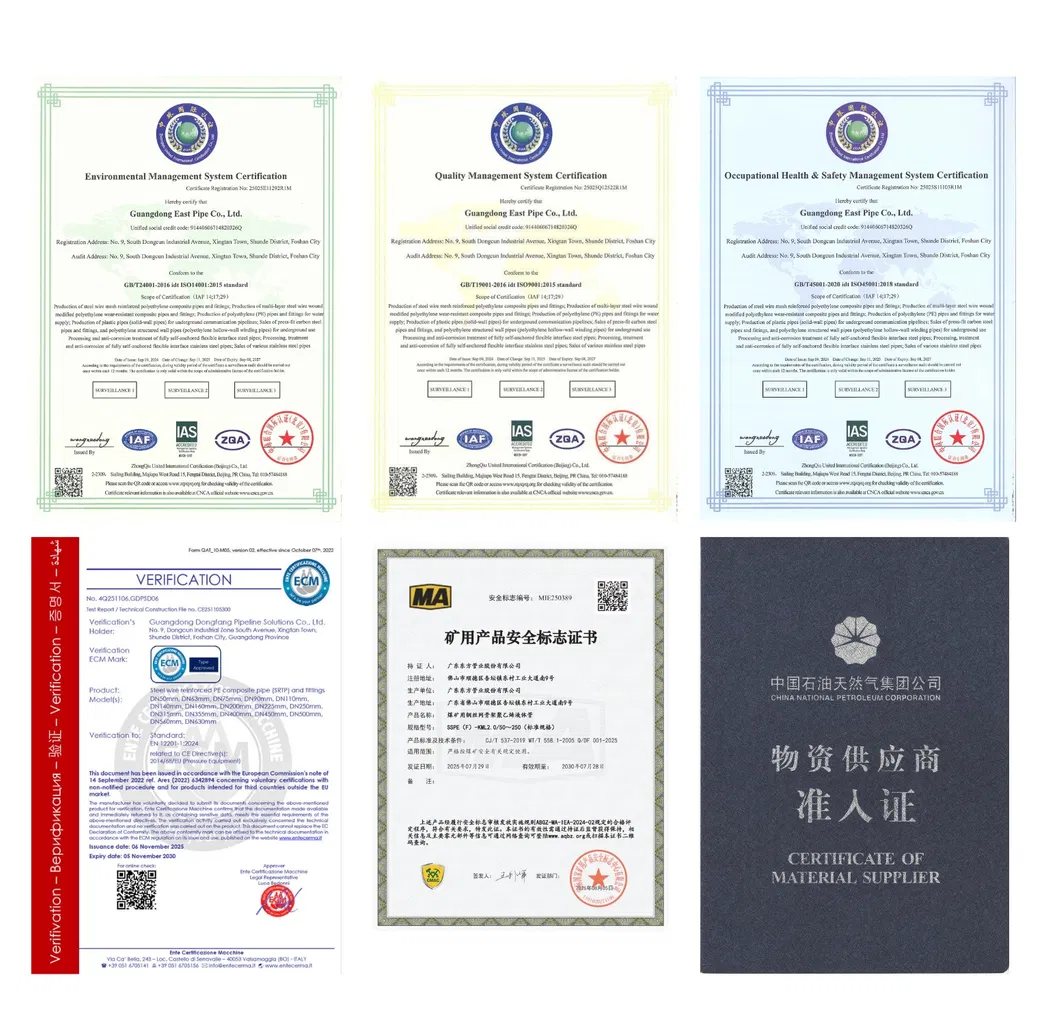 Srtp Steel Wire Reinforced PE Composite Pipe for Municipal Water Supply Drainage