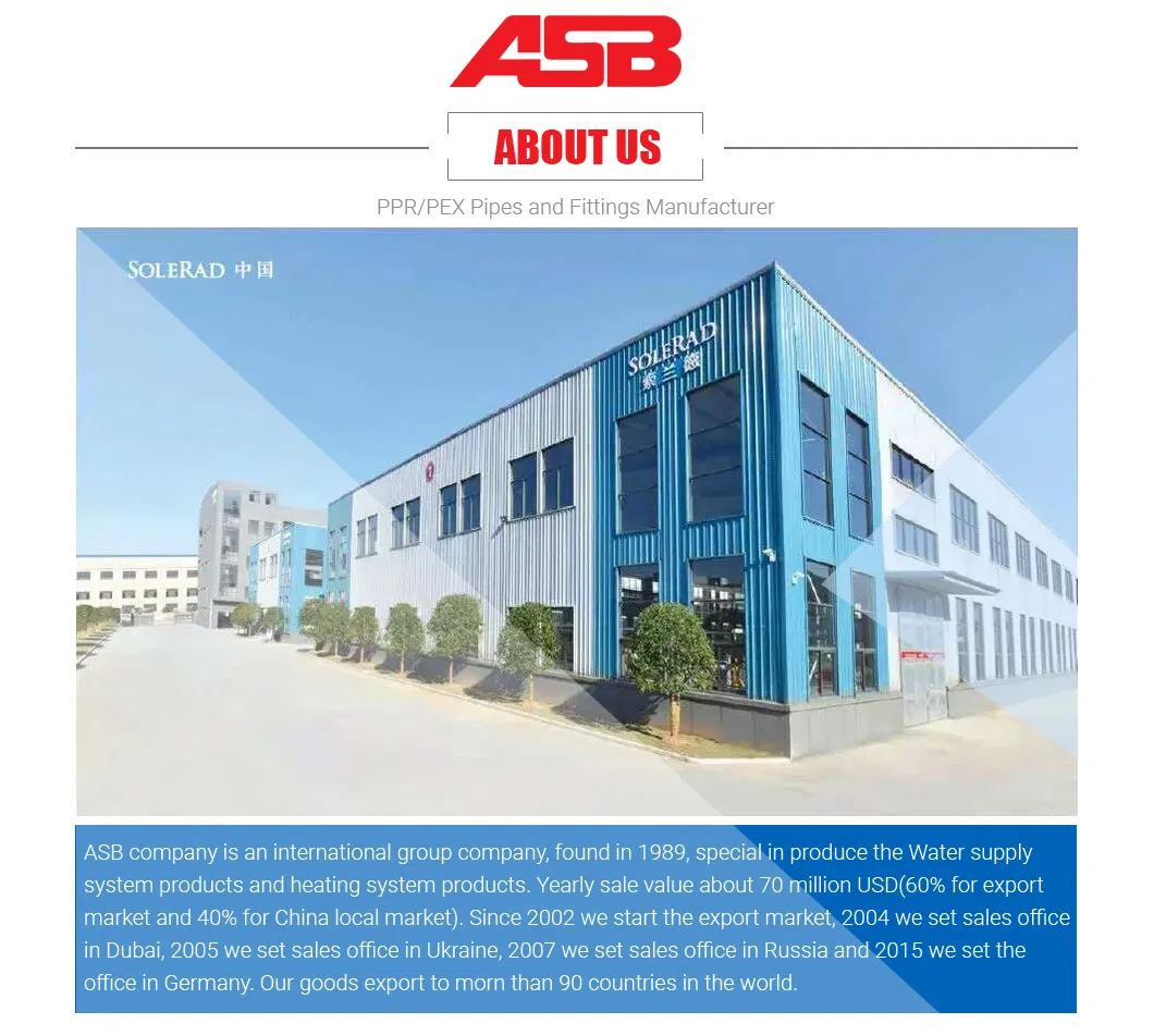 Asb High Standard Heat Resistance 95 Degree 16mm Korean LG Material Pressure Pn25 Floor Heating Pex Plastic Pipe