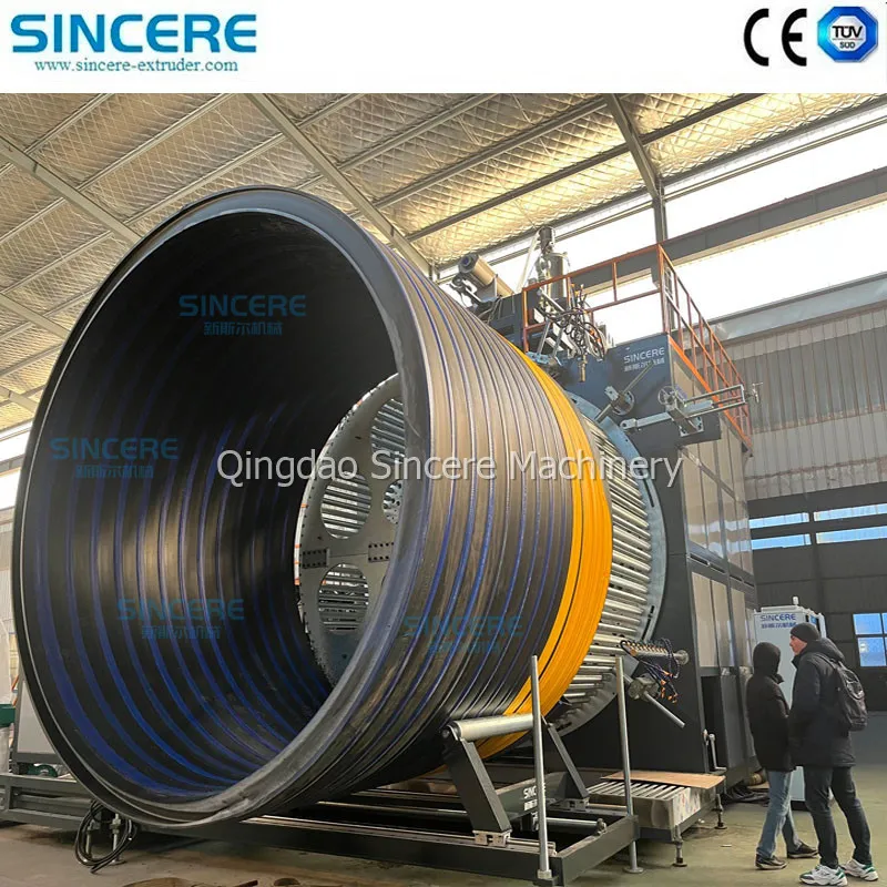HDPE Hollow Structure Wall Spiral Winding Sewage Pipe Extrusion Production Line