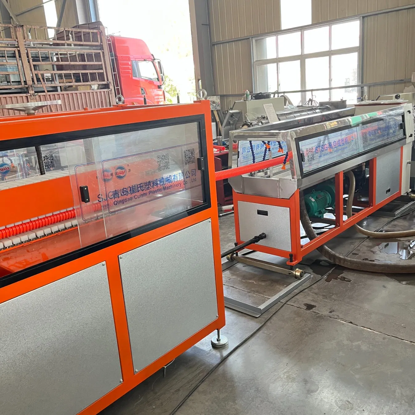 HDPE Plastic Reinforced Polyethylene PE Spiral Corrugated Pipe Extrusion Machine