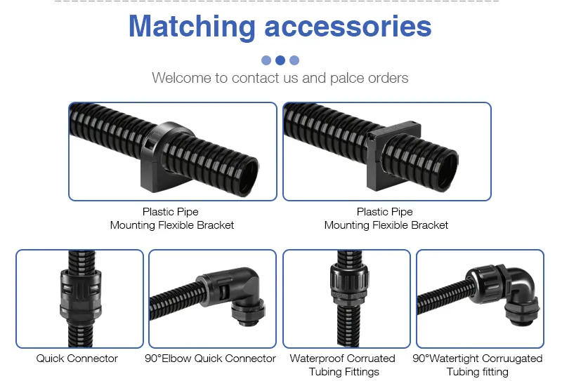 PE Polyethylene Hose Corrugated Electrical PVC Coated Flexible PVC Conduit Pipe