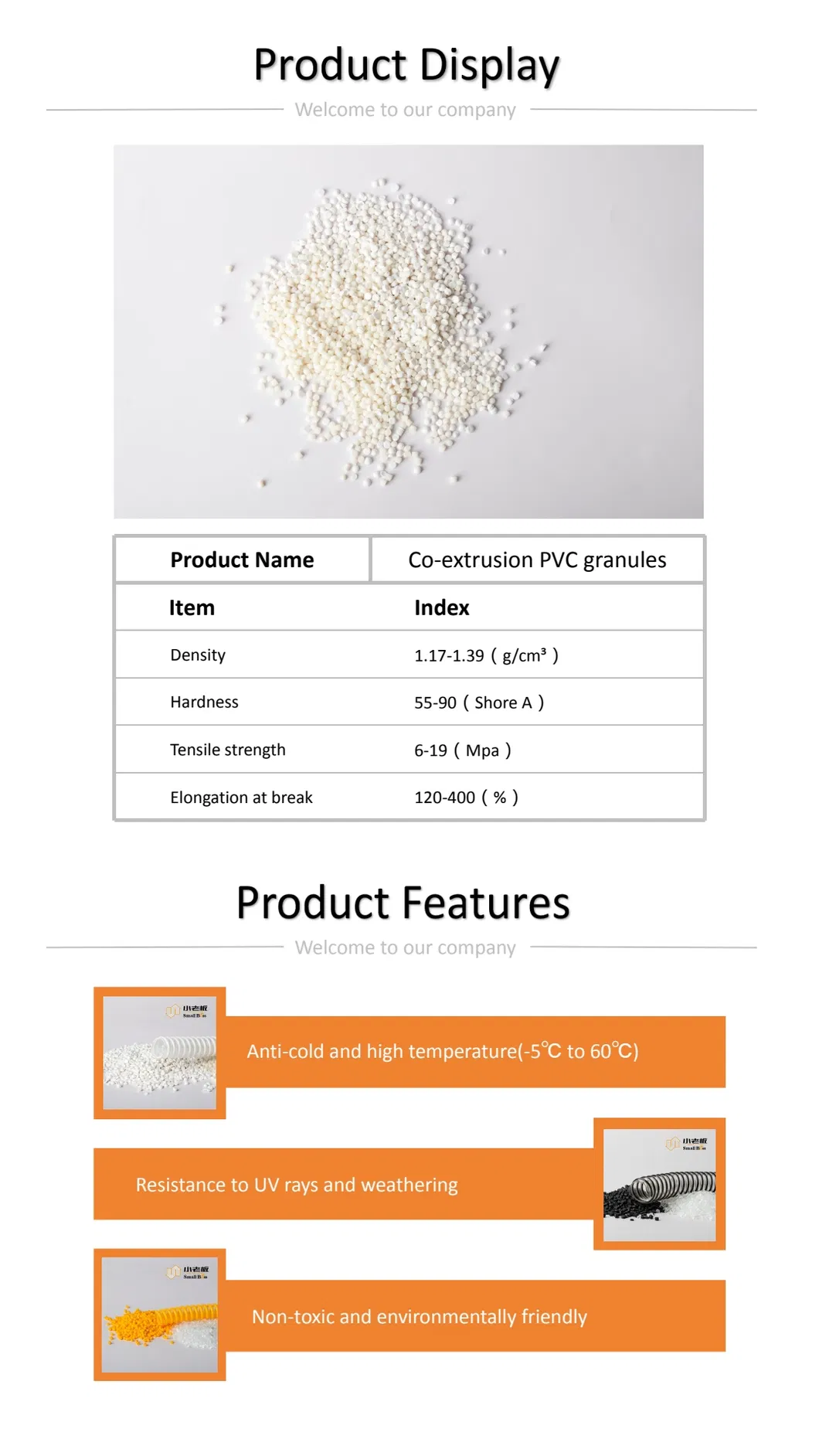 Co-Extrusion White Pipe PVC Compound Corrugated Pipe