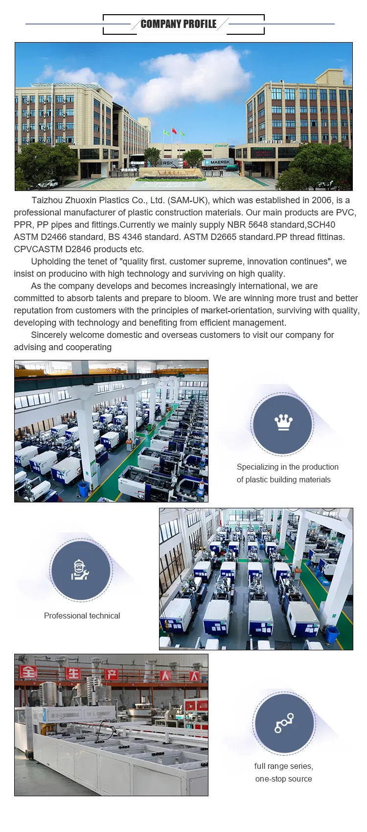 1/2 Inch PVC Water White D2466 Pipe Fittings