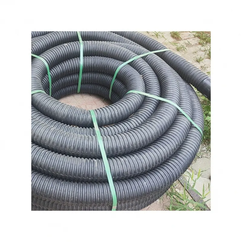 Good Flexibility HDPE Courrgated Sewer Pipe PE Perforated Pipe for Basketball Court Drainage System