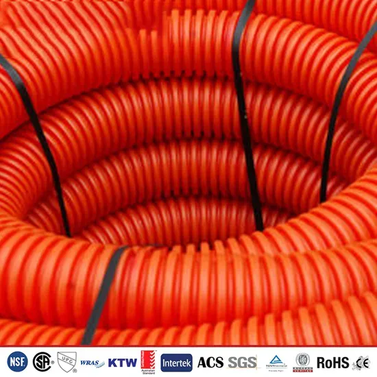 HDPE Corrugated Pipe (20mm) for Electrical Conduit & Drainage with OEM Service and Red/Blue/Blac
