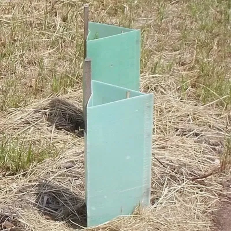 Green Plant Protectors Square Tree Tubes Shelter Triangle Vine Guards